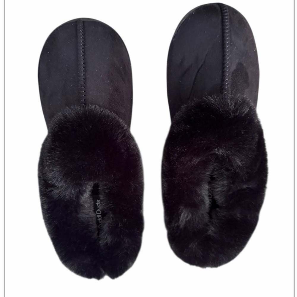 Cuddl Duds Microsuede Womens Memory Foam Clog Slippers Size 9-10